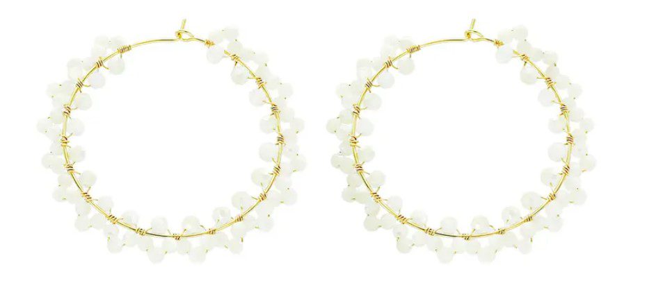 Beaded Hoop Earrings